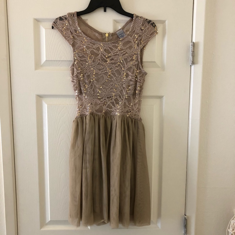 Semi-sheer mini dress